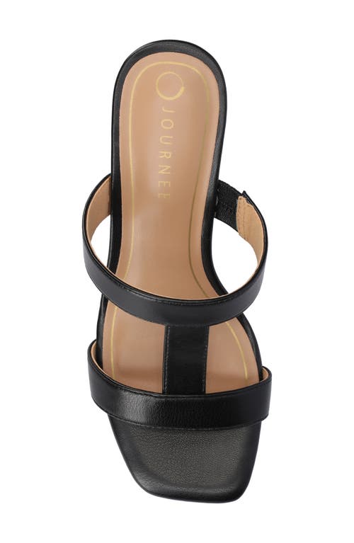 Shop Journee Collection Clodie T-strap Wedge Sandal In Black Clodie
