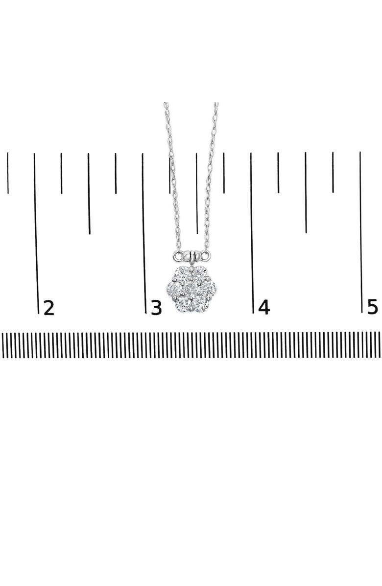 Haus of Brilliance 10K White Gold 3.0 Cttw Round-Cut Diamond 7 Stone Cluster Station Necklace, Alternate, color, White