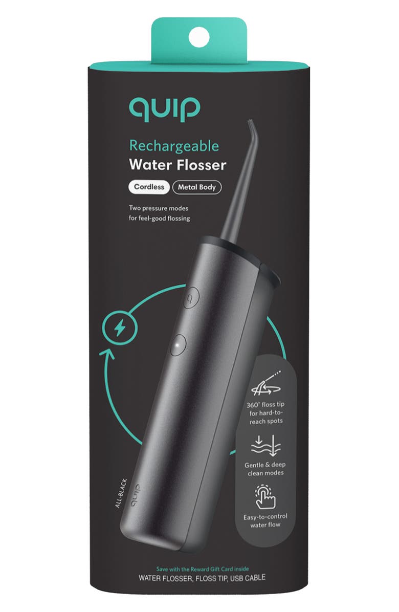 QUIP Rechargeable Water Flosser, Alternate, color, Black