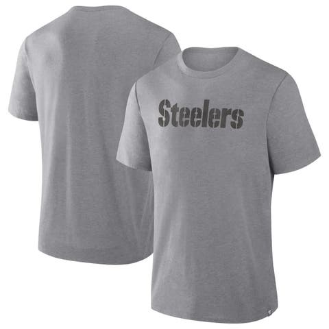 Men's Fanatics Heather Gray Pittsburgh Steelers Pass Rush Tri-Blend T-Shirt