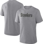 FANATICS Men's Fanatics Heather Gray Pittsburgh Steelers Pass Rush Tri-Blend T-Shirt