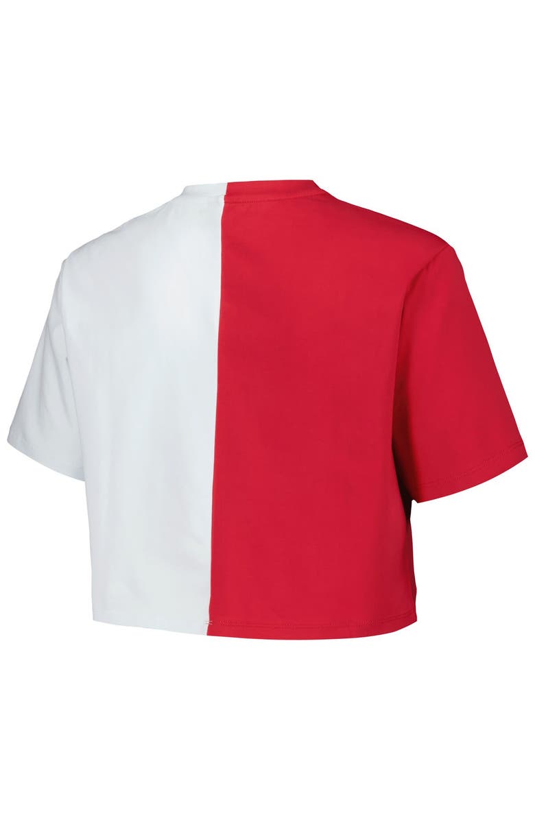 Hype and Vice Women's Hype and Vice Crimson/White Alabama Crimson Tide Color Block Brandy Cropped T-Shirt, Alternate, color, 