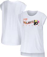 WEAR by Erin Andrews Women's WEAR by Erin Andrews White Philadelphia Flyers Greetings From Muscle T-Shirt