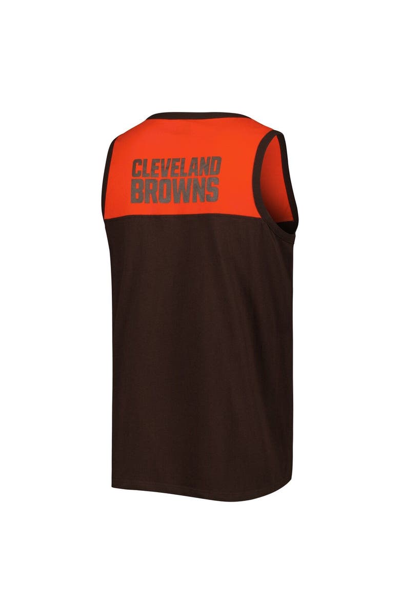 STARTER Men's Starter Brown/Orange Cleveland Browns Team Touchdown Fashion Tank Top, Alternate, color, Brown