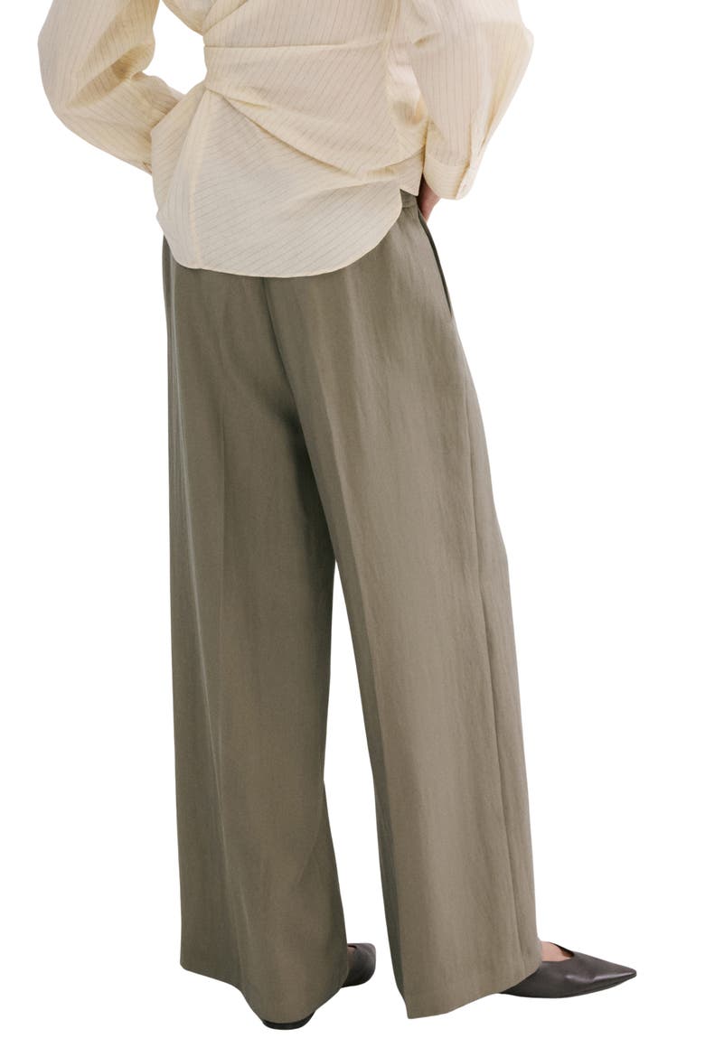 High Waist Wide Leg Pants, Alternate, color, KHAKI GREEN