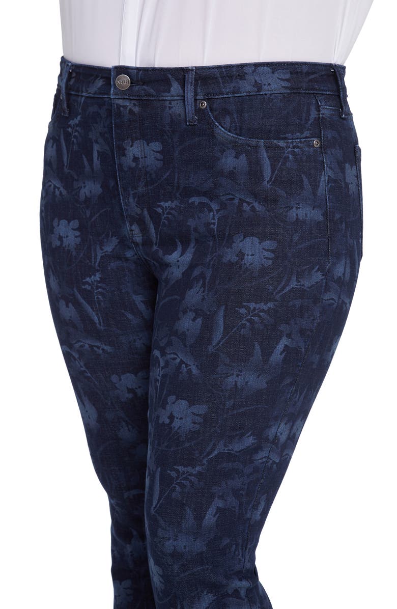NYDJ Floral Print High Waist Slim Bootcut Jeans, Alternate, color, Bishop Floral Multi Laser