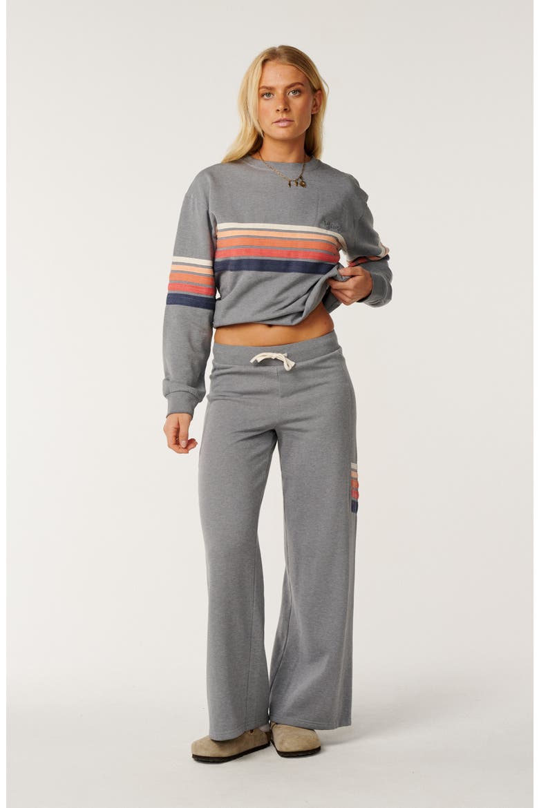 Surf Revival Relaxed Striped Sweatshirt, Alternate, color, CHARCOAL MARLE