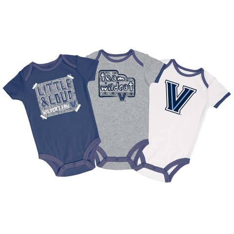 Infant Champion Navy/Gray/White Villanova Wildcats 3-Pack Bodysuit Set