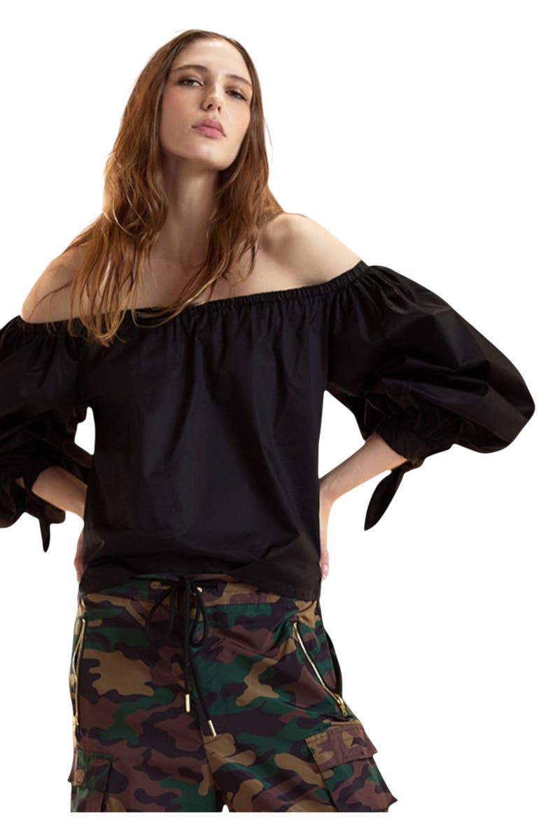 Cynthia Rowley The Bunny Blouse, Main, color, Black