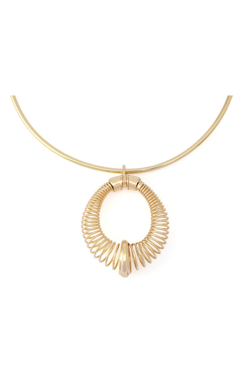 Robert Lee Morris Coiled Pendant Collar Necklace, Alternate, color, Gold