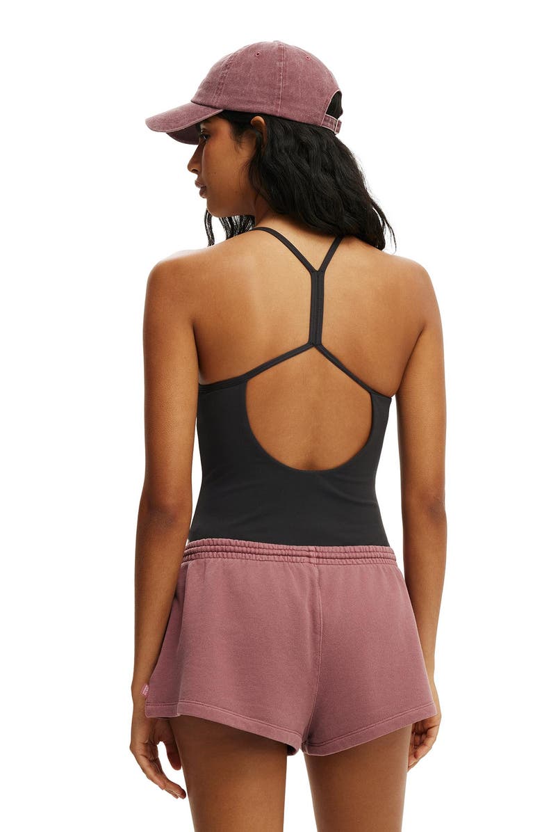 COTTON ON BODY Women's Active Ultra Soft High Side Bodysuit, Alternate, color, Black