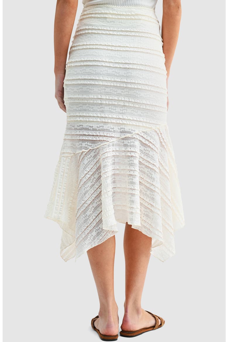 Lace Handkerchief Hem Skirt, Alternate, color, CREAM