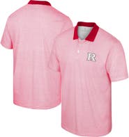 COLOSSEUM Men's Colosseum White/Scarlet Rutgers Scarlet Knights Print Stripe Polo