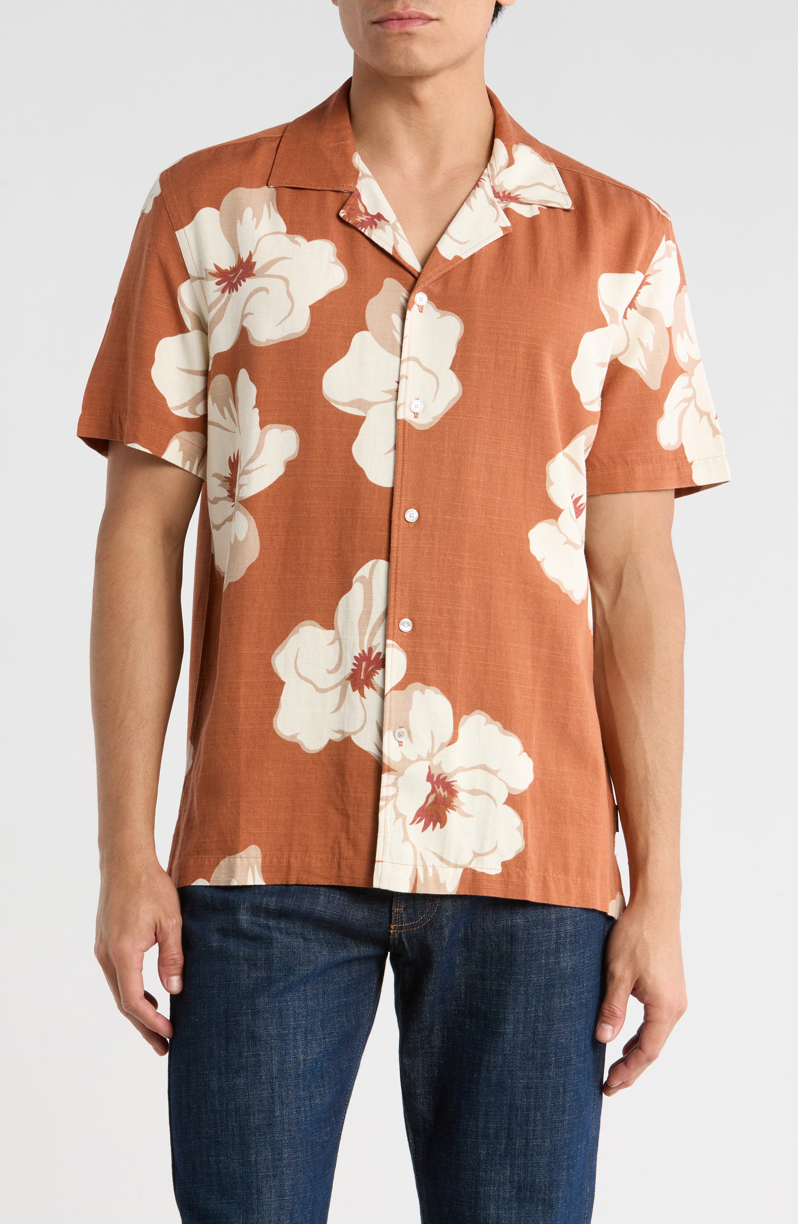 Ted Baker Floral Short Sleeve Button-Up Shirt