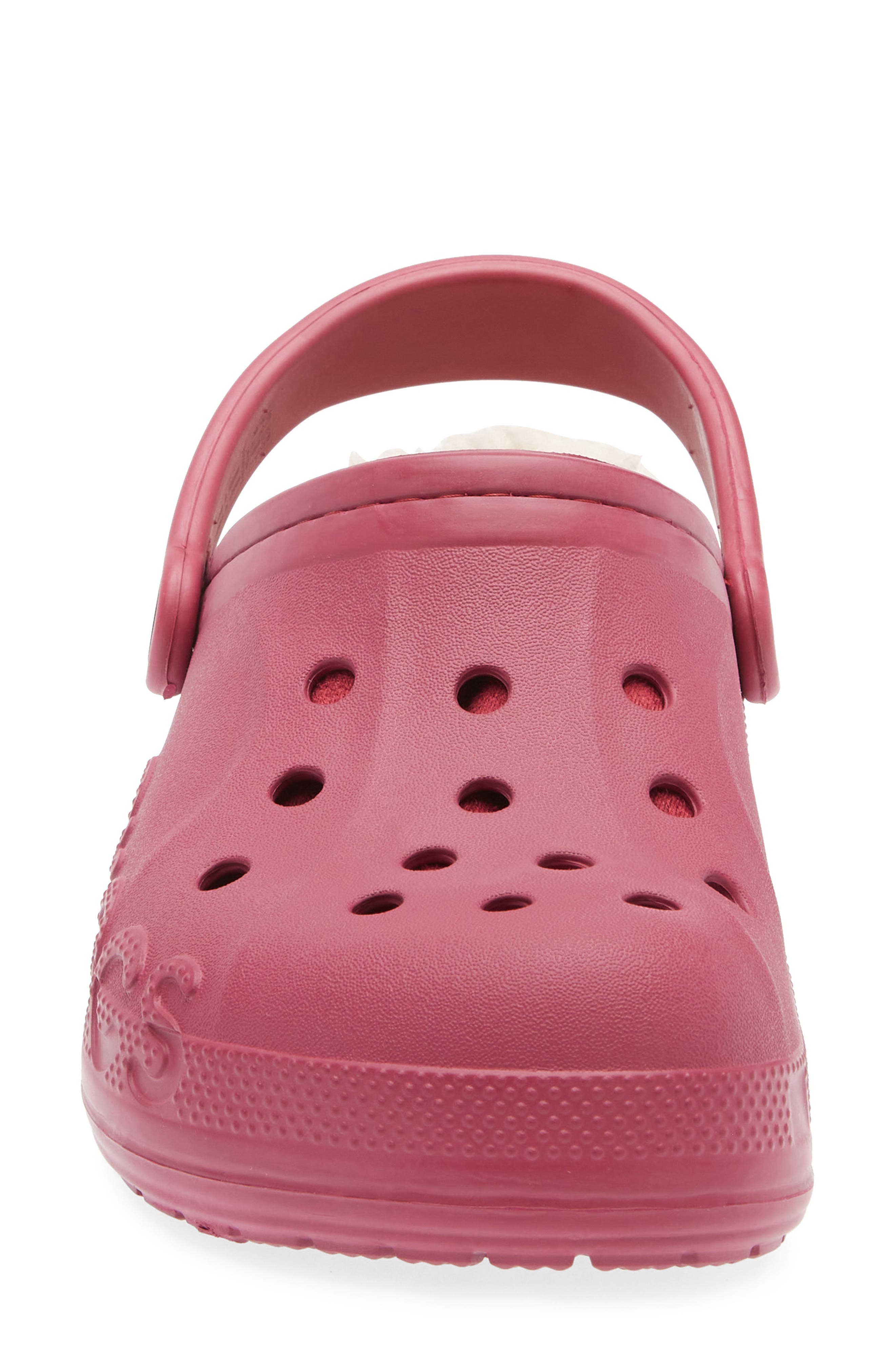 Gender Inclusive Baya Faux Shearling Lined Clog, Alternate, color, POMEGRANATE