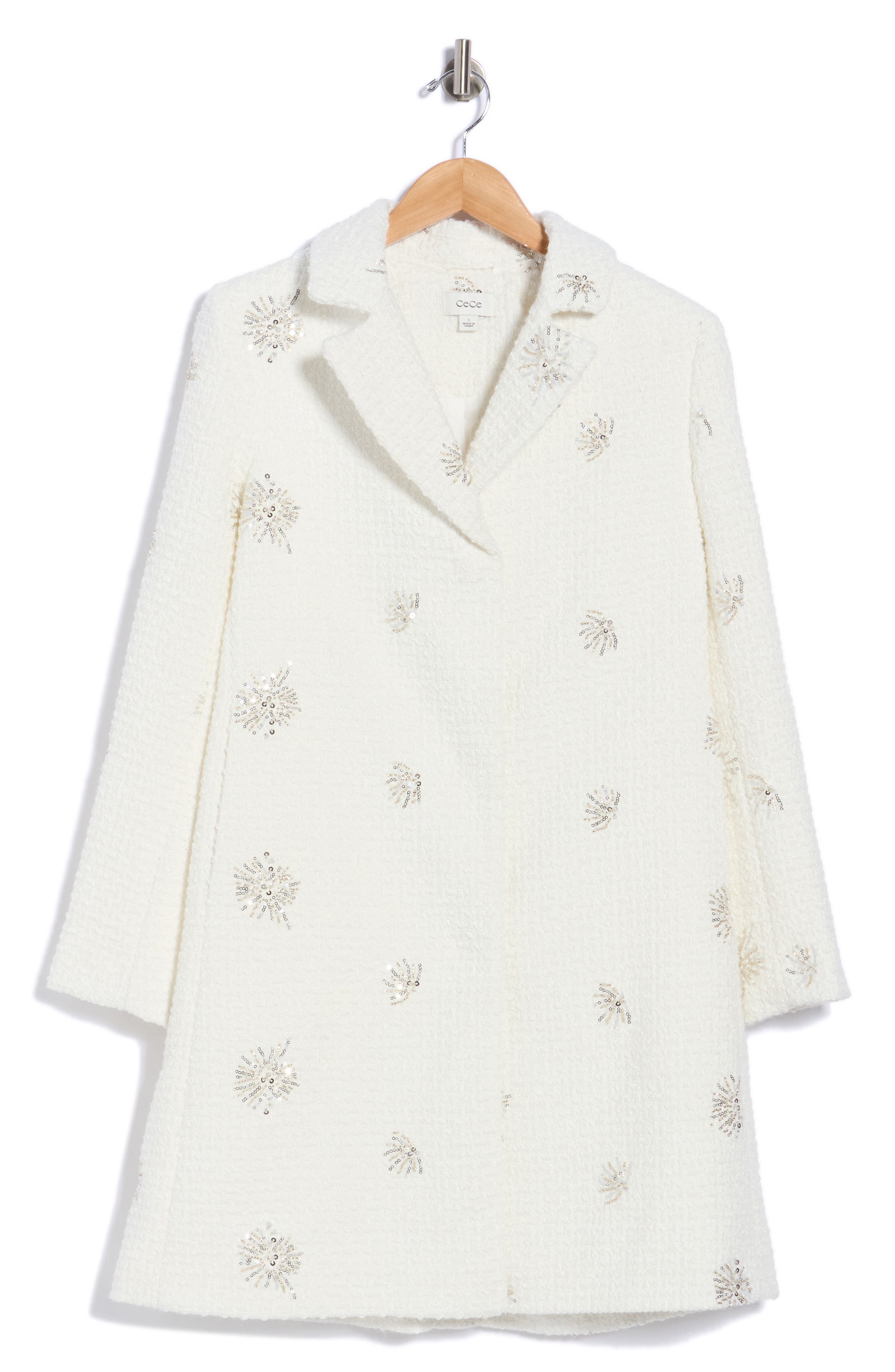 Sequin Embellished Coat