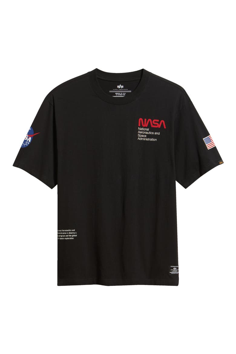 NASA Graphic T-Shirt, Main, color, BLACK
