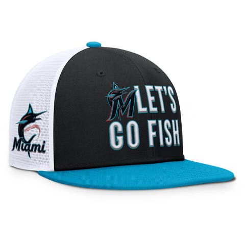 Men's Nike  Black/Light Blue Miami Marlins Pro Performance Trucker Snapback Hat