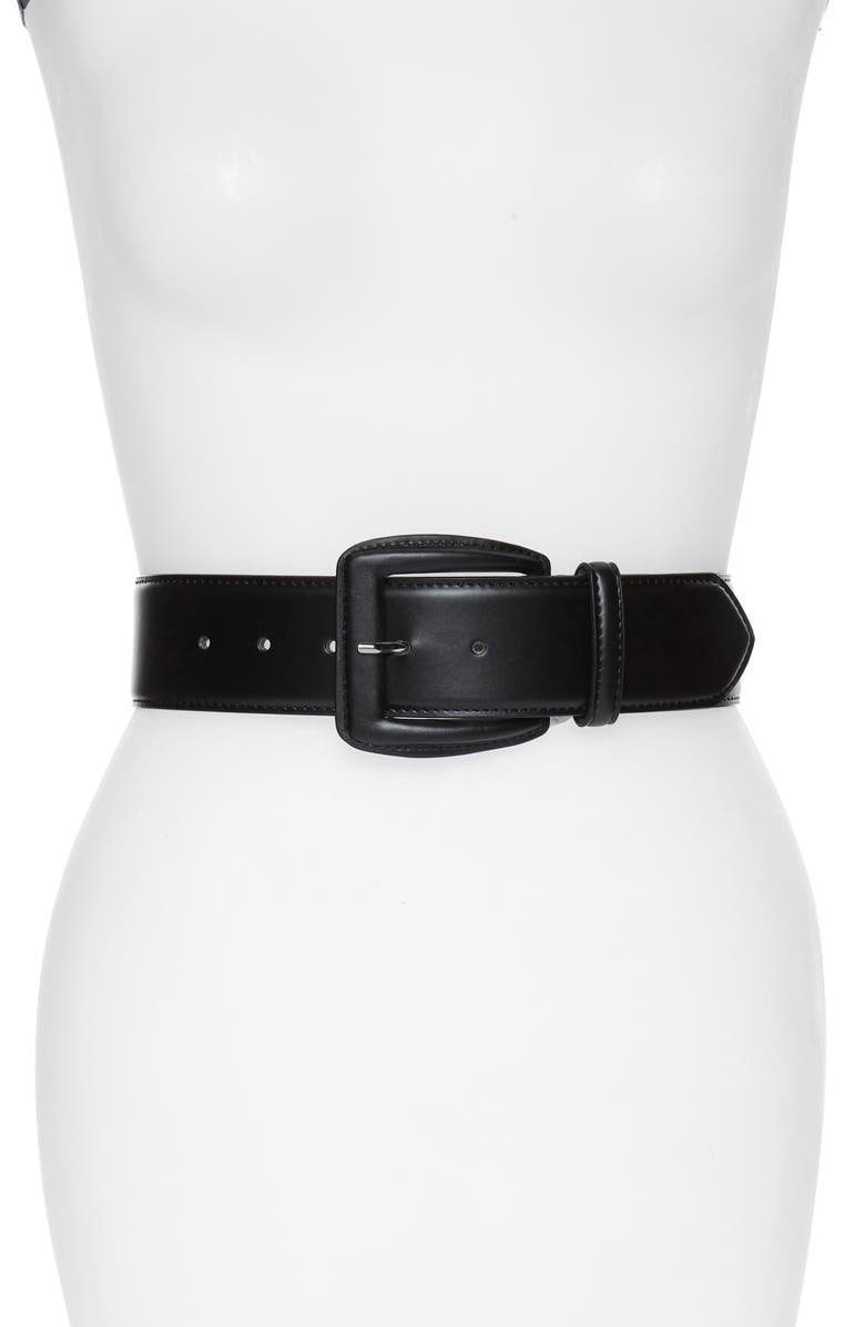 Halogen<sup>®</sup> Faux Leather Stretch Belt, Main, color,