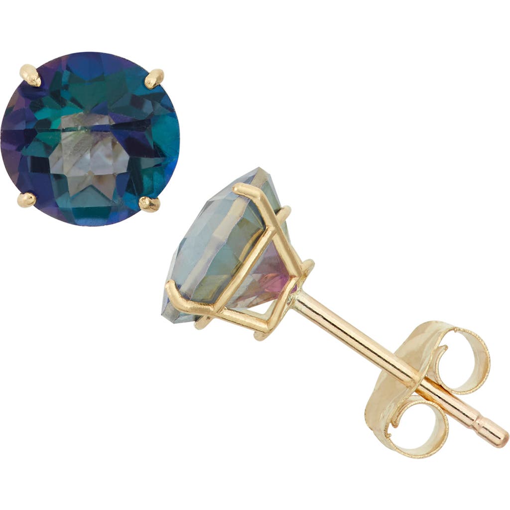 Fuzion Creations Amethyst Stud Earrings In 10kt Mystic Bt