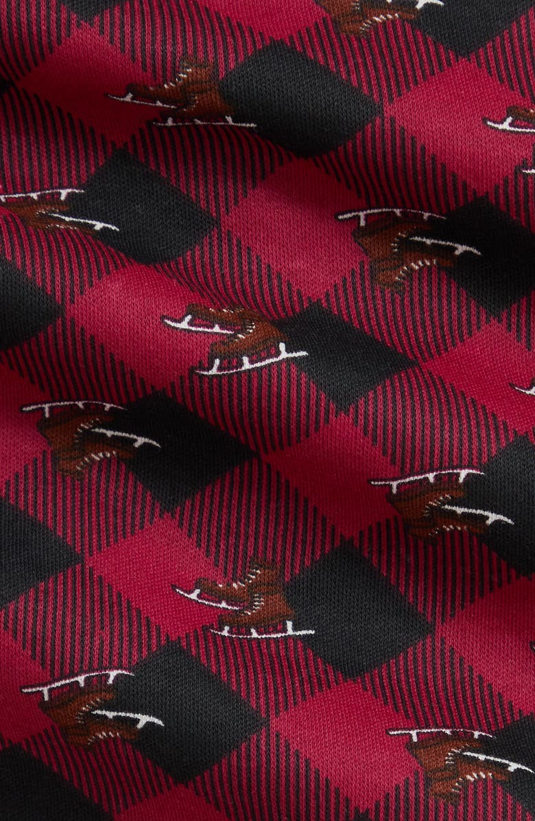 Ralph Lauren Print Cotton Footie, Alternate, color, Red Multi
