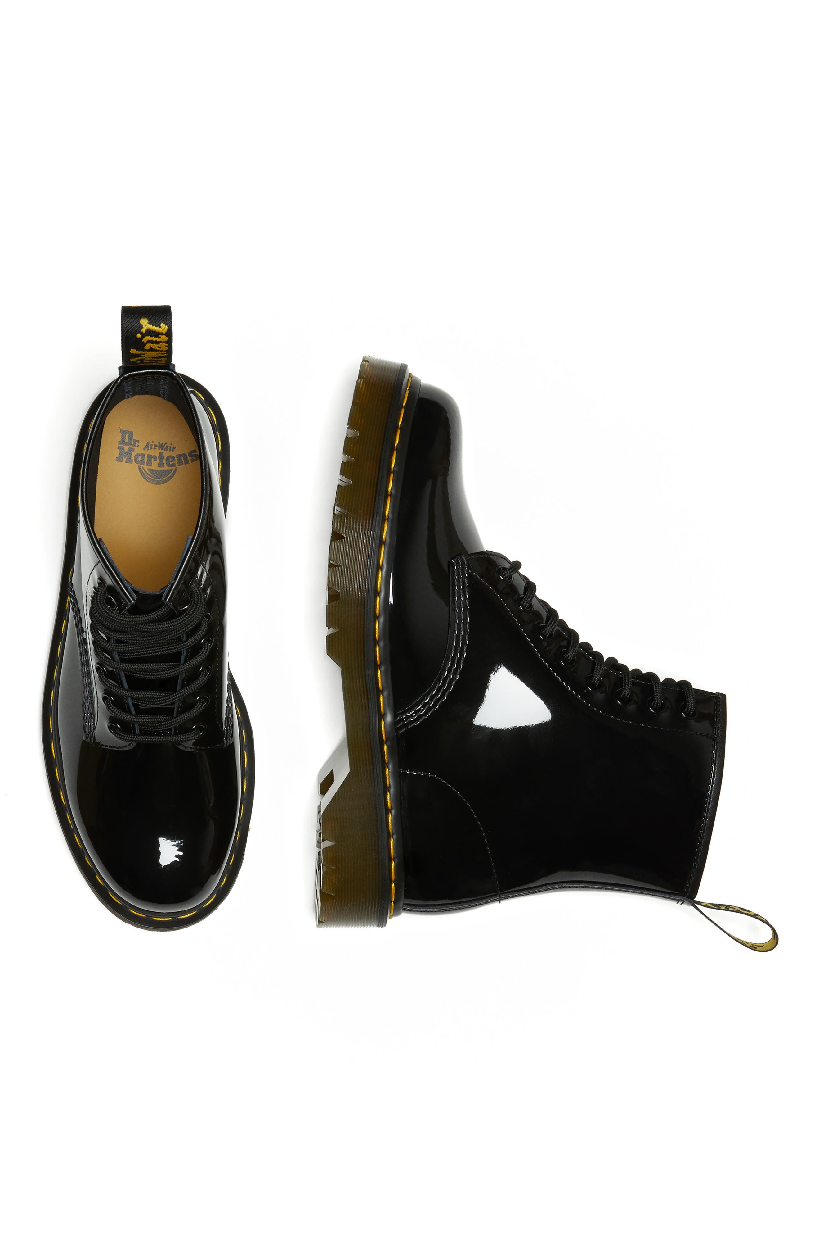 Dr. Martens 1460 Bex Lug Sole Patent Platform Boot, Alternate, color, 