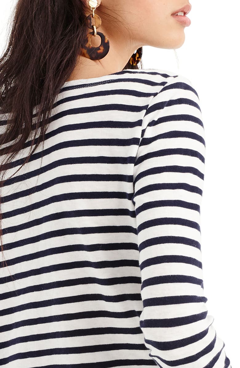 J.Crew Stripe Boat Neck Tee, Alternate, color, 
