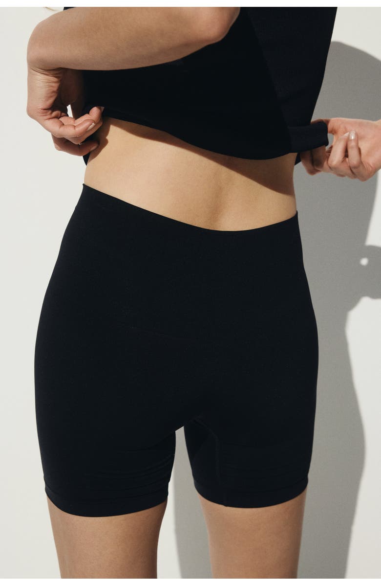 H&M 2-pack Seamless Medium Shape Bikers, Alternate, color, Black