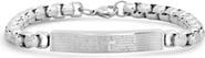 HMY JEWELRY Men's Stainless Steel Lord's Prayer Box Chain Bracelet