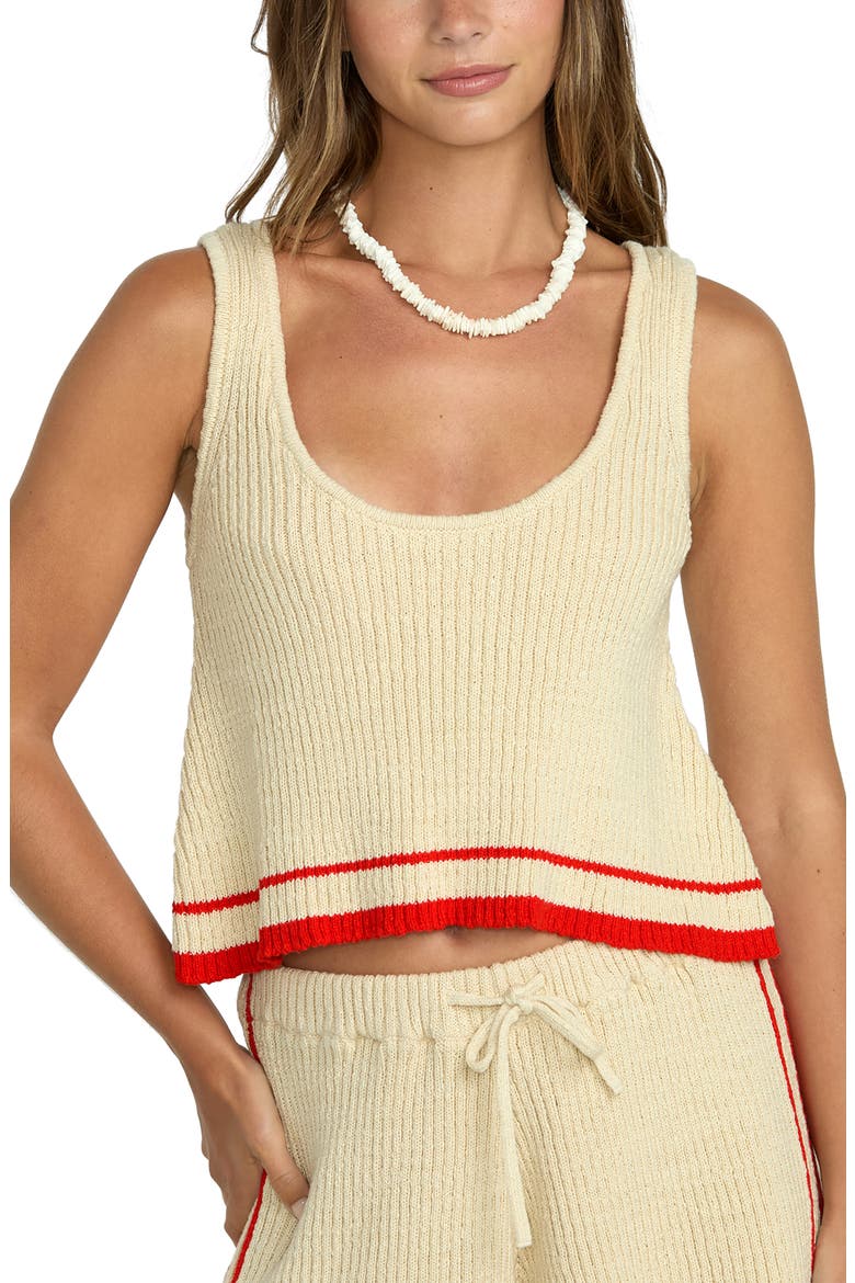 Summery Nights Cotton Trapeze Sweater Tank, Alternate, color, WHITECAP