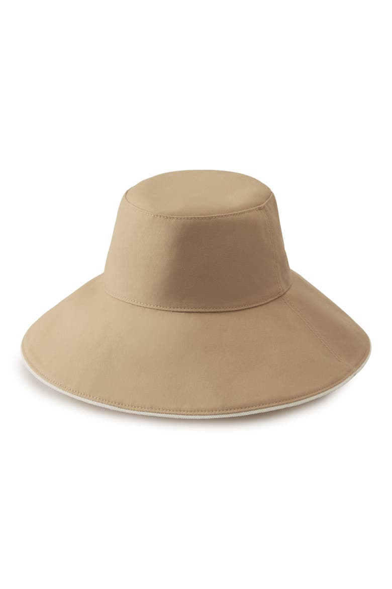 Isador Canvas Wide Brim Bucket Hat, Alternate, color, CAMEL