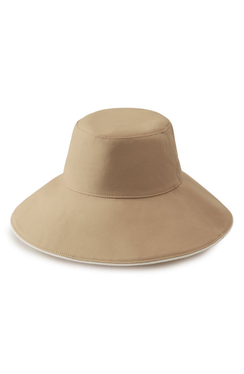 Helen Kaminski Isador Canvas Wide Brim Bucket Hat, Alternate, color, 