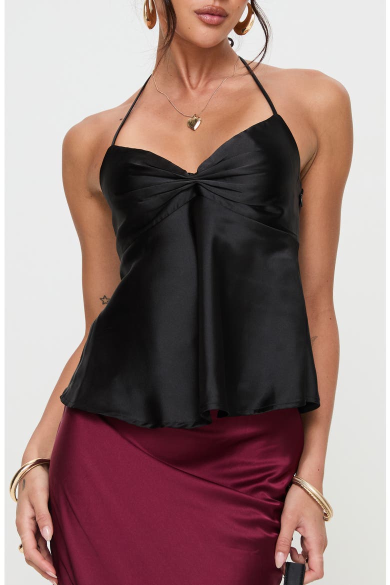 Born to Be Halter Top, Main, color, BLACK