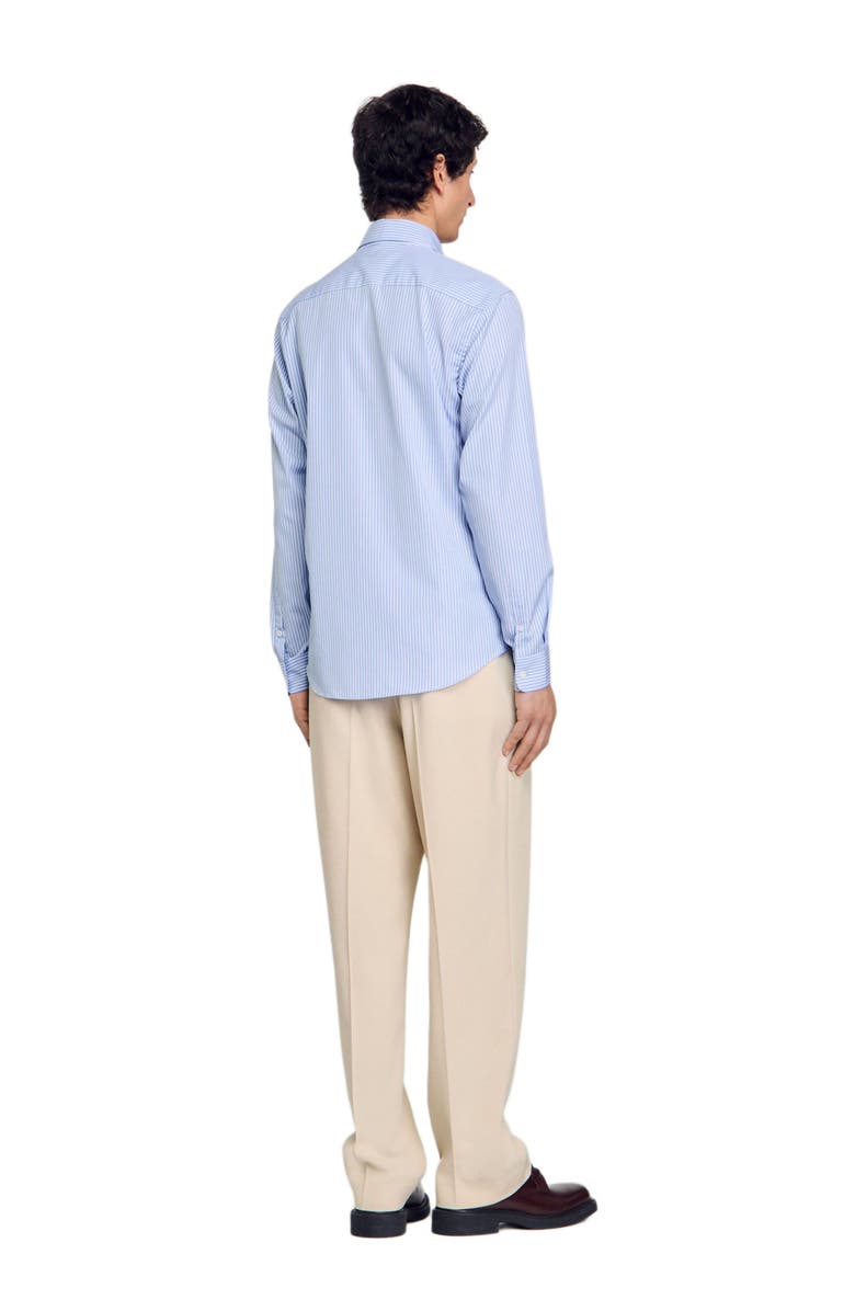SANDRO Striped shirt, Alternate, color, Blue Sky