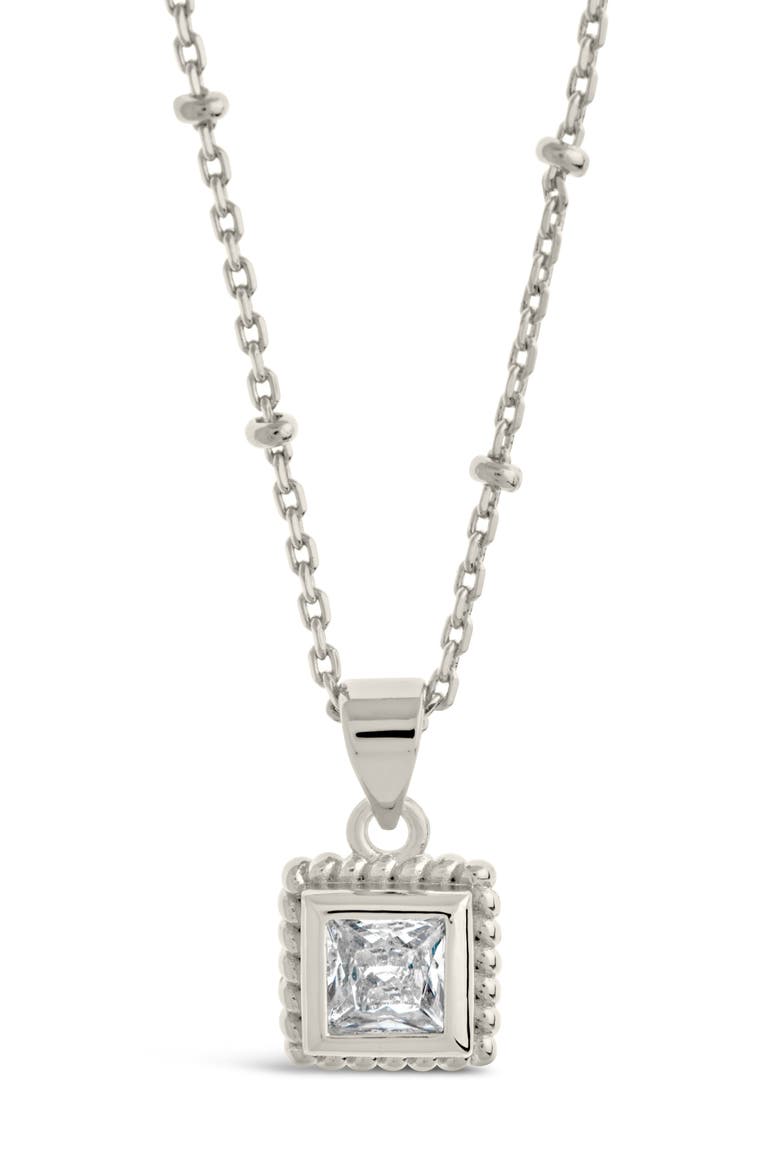 Cassia Cubic Zirconia Pendant Necklace, Alternate, color, SILVER