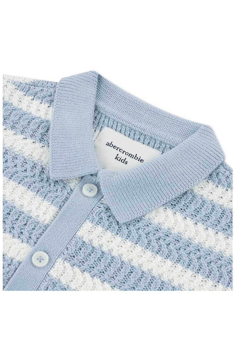 Kids' Stripe Cotton Blend Button Front Sweater, Alternate, color, BLUEFOG