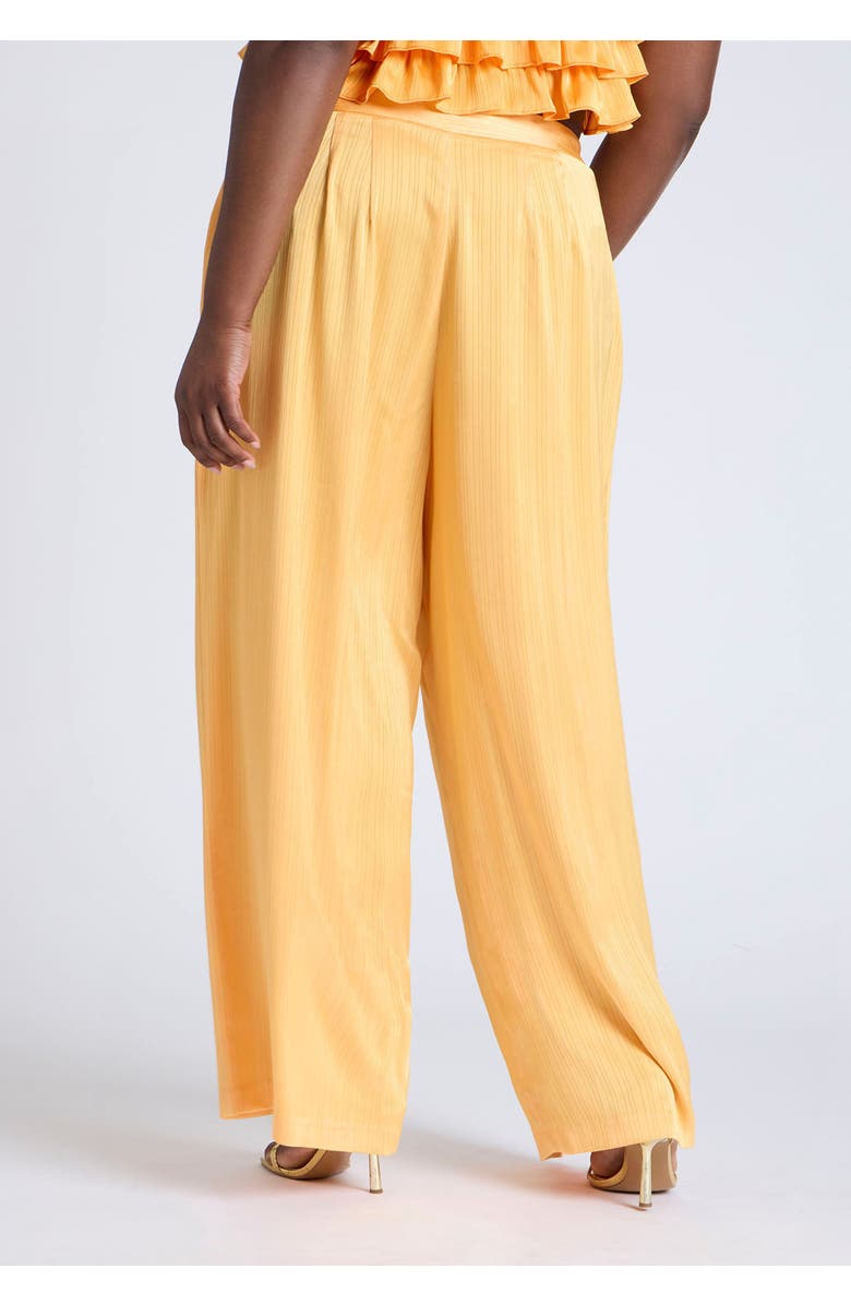 ELOQUII Wide Leg Pant With Pleat, Alternate, color, Dried Apricot