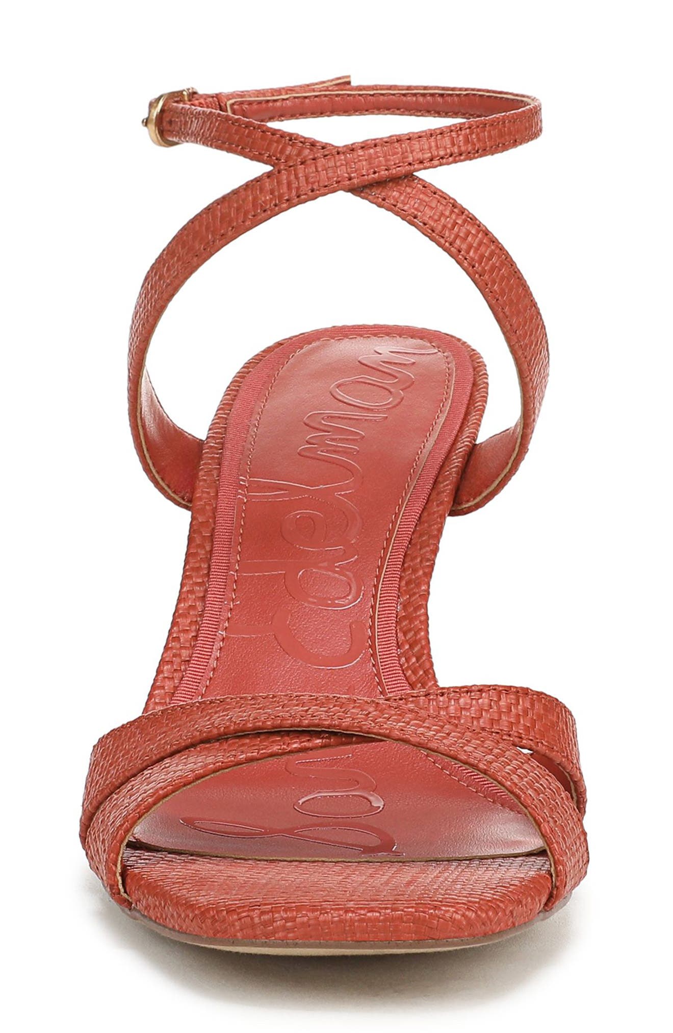 Davi Ankle Strap Wedge Sandal, Alternate, color, CORAL CLAY