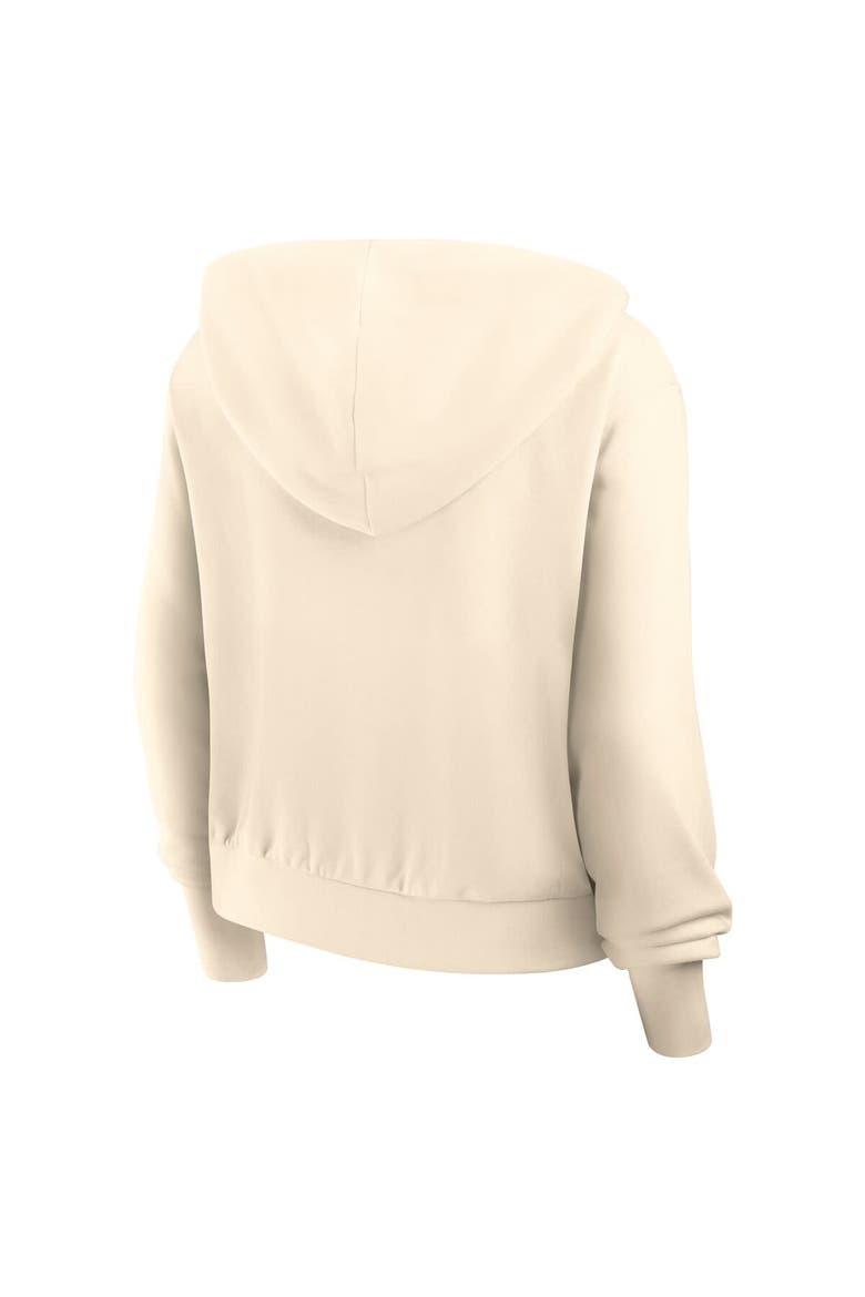 Women's Nike Cream Cincinnati Bengals Glory Cropped Full-Zip Hoodie, Alternate, color, Cream