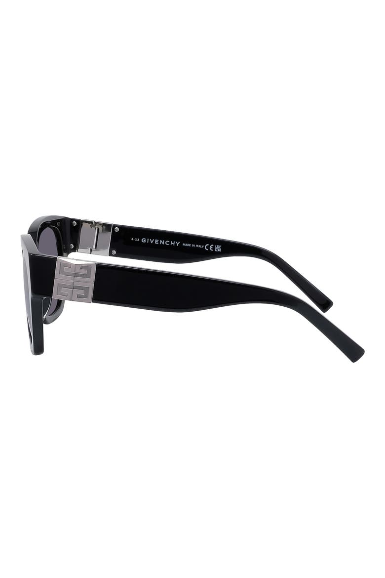 4G 53mm Square Sunglasses, Alternate, color, SBLK/SMK