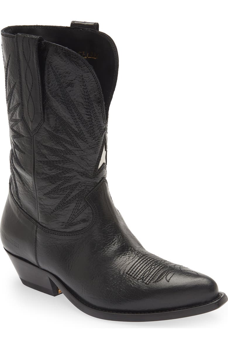 Golden Goose Wish Star Short Western Boot, Main, color,
