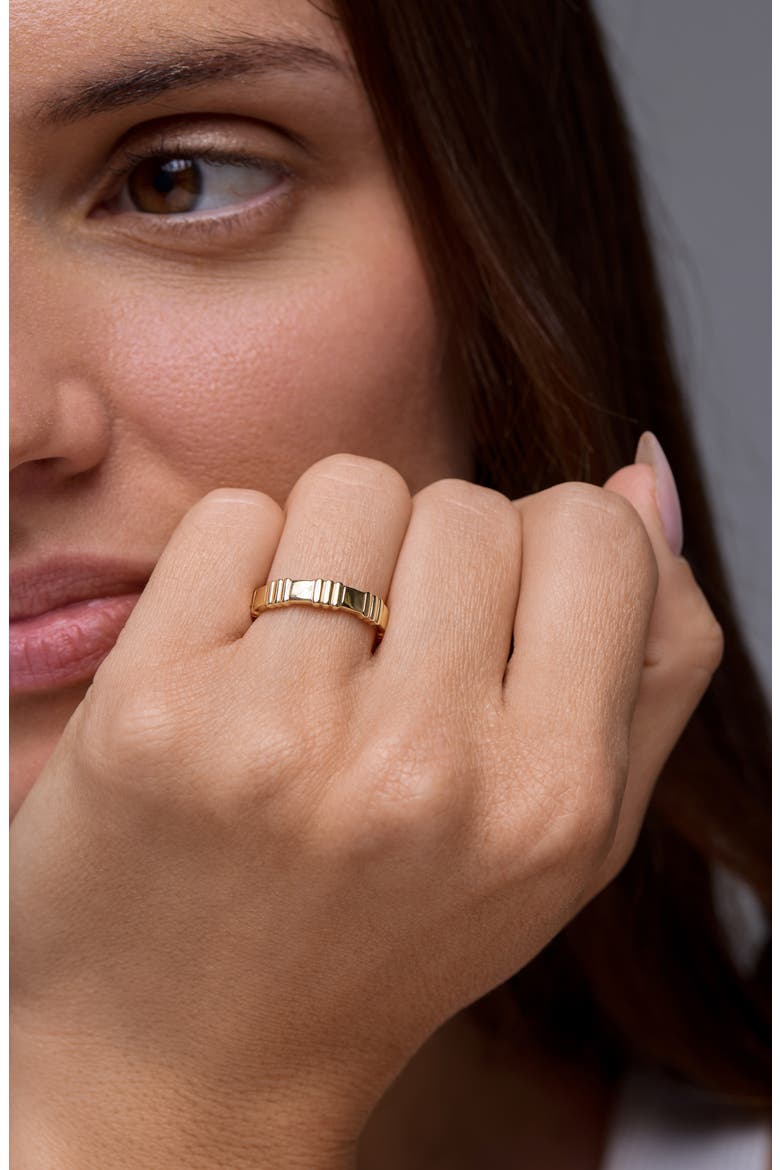 14K Yellow Gold Textured Stackable Band Ring, Alternate, color, 14K YELLOW GOLD