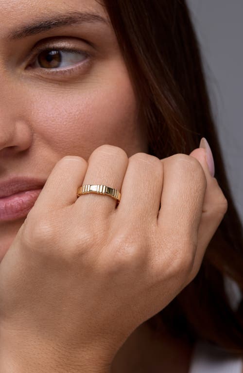 Bony Levy 14k Yellow Gold Textured Stackable Band Ring In Gold