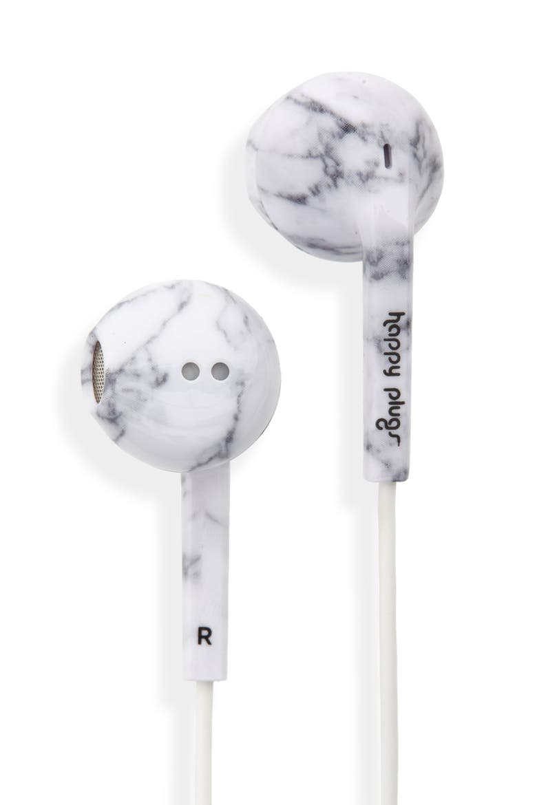Earbud Plus In-Ear Headphones, Main, color, WHITE MARBLE