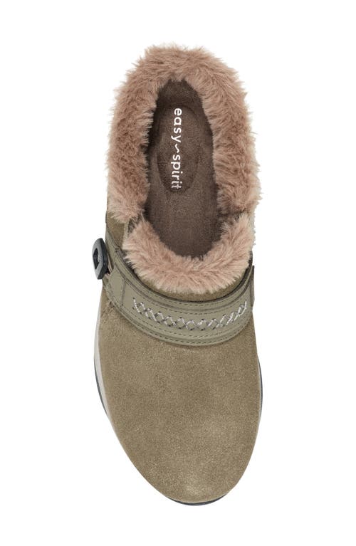 Easy Spirit Elinn Faux Shearling Mule In Green
