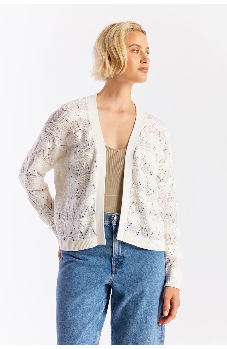 WISPR Chevron Stitch Cardigan, Main, color, Ivory