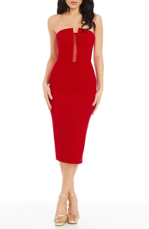 Erica Strapless Cocktail Sheath Dress