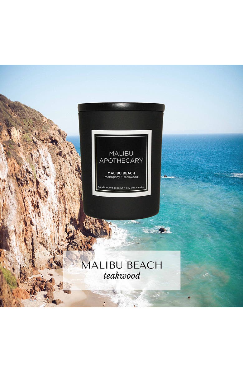 Malibu Apothecary Mini Matte Black Candle, Alternate, color, Malibu Beach