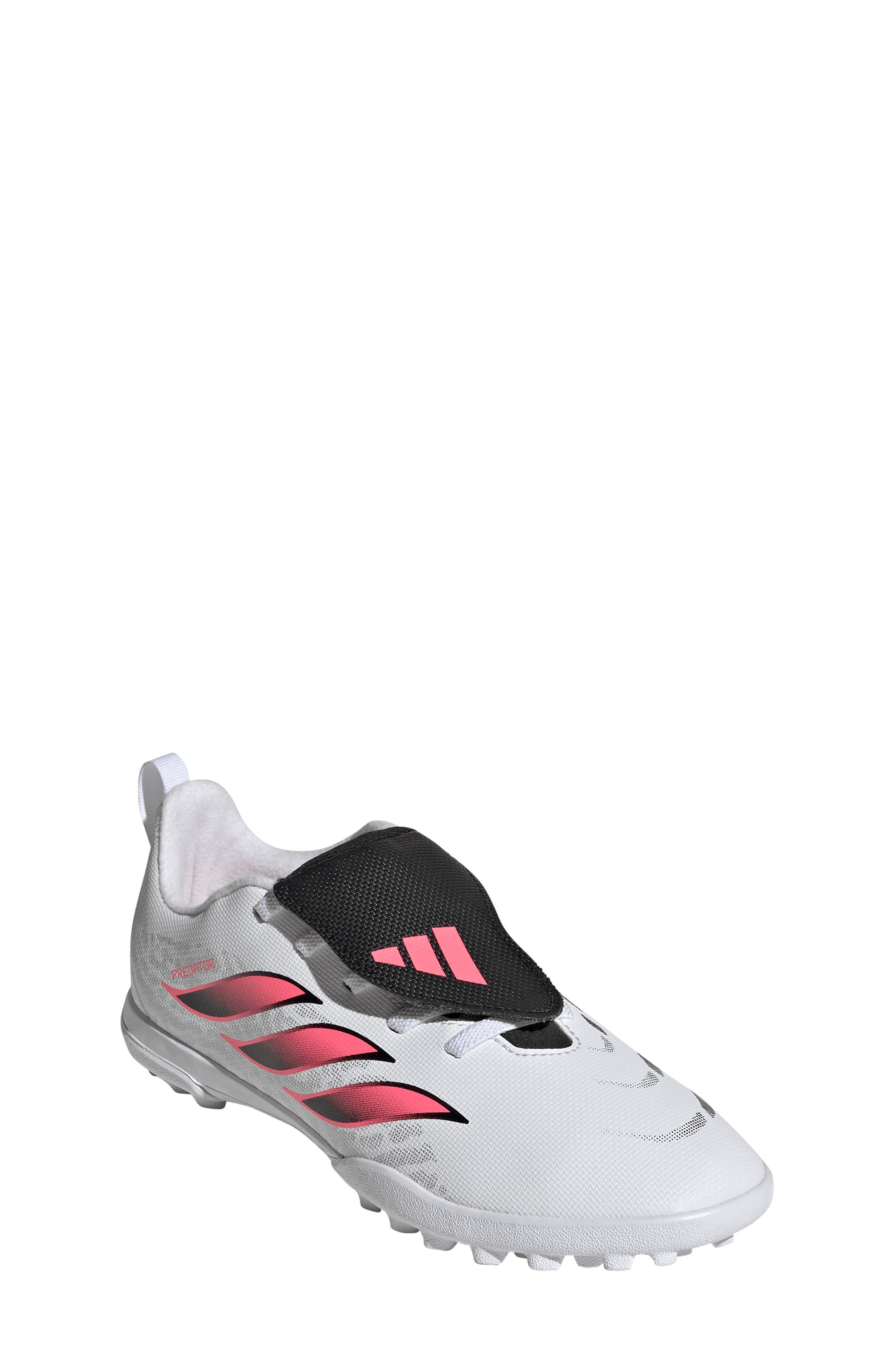 Kids' Predator Club Soccer Cleat, Main, color, WHITE/ TURBO/ BLACK