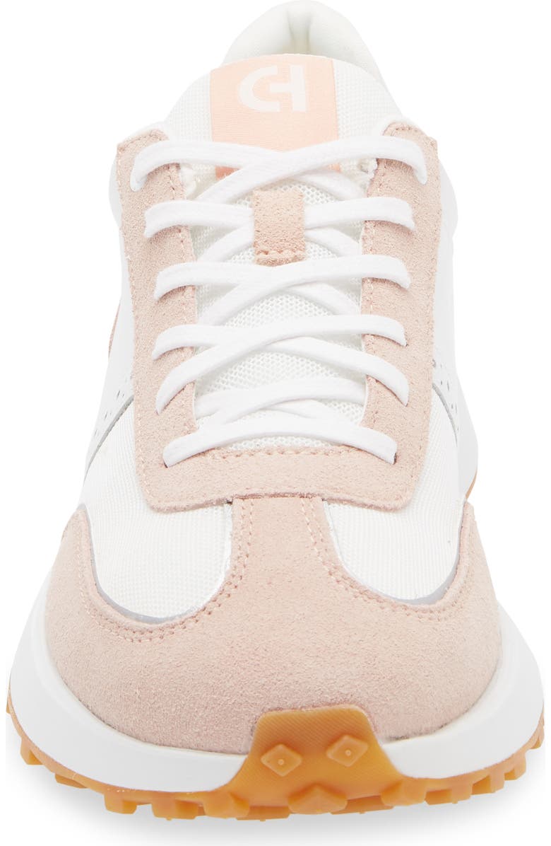 Cole Haan Grand Crosscourt Meadow Runner Sneaker, Alternate, color, White Mesh/ Cameo Rose Suede